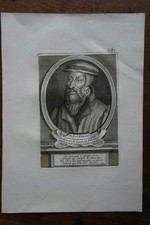 PORTRAIT ROBERT ETIENNE IMPRIMEUR GRAVURE ORIGINALE 18 EME
