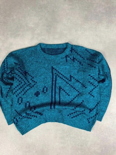Pull maille vintage - , motifs
