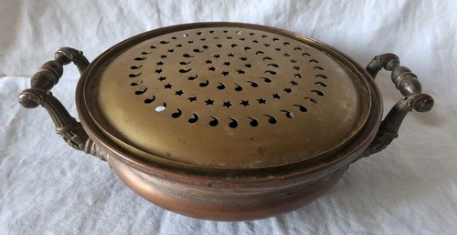 Ancien chauffe plat cuivre - ancien,