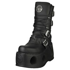New Rock Boot Metallic M-373-vc2 Mixte adulte Black Bottes Plate-forme