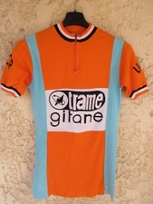 Maillot cycliste TRAME cycles GITANE UCR vintage orange 70's shirt trikot S