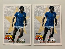 LOT 2 CARTES FOOTBALL PANINI - 1994 - EQUIPE DE FRANCE - MARIUS TRESOR