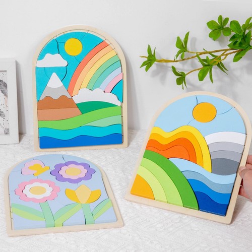 Puzzles bois couleurs et - puzzles,