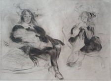 Rare Gravure de Jacques Villon Sign/n° Elégante Helleu Belle époque Paris 1900