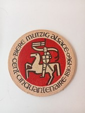 Ancien ss Bock  : BIERE MUTZIG ALSACE - 1960  - Coaster Bierdeckel Viltje