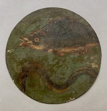 Poissons, huile sur carton