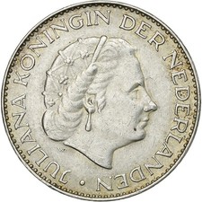 Pays-Bas, Juliana, Gulden, 1966, Argent, TTB, KM:184