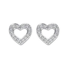 Boucles d'oreilles clous cœur