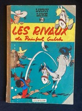 Morris - LES RIVAUX DE PAINFUL GULCH - LUCKY LUKE 19 DOS JAUNE (1962) DÉDICACÉ