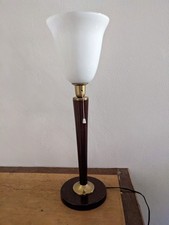 JOLIE LAMPE de bureau STYLE MAZDA UNILUX couleur acajou ou autre art déco vintag