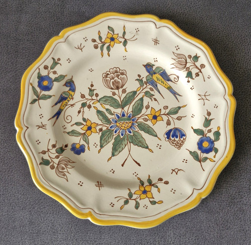Assiette desvres chantournée - assiette,