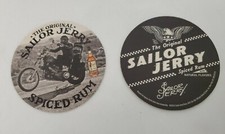 Beer Coaster ~ Original SAILOR JERRY Spiced Rum ~ Motorcycle Dude ~ New York, NY