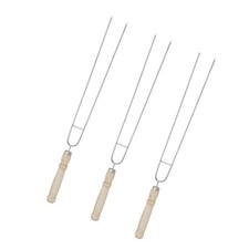  3 Pcs Brochettes De Kebab Fourchette À Grill En Acier Inoxydable Bâtonnets