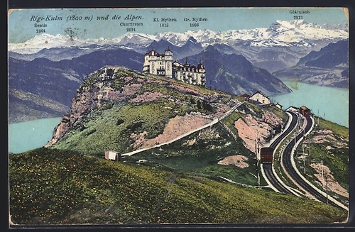 Rigi kulm avec téléphérique - rigi-kulm,
