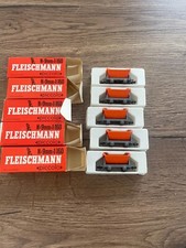 lot 5 anciens wagons 2456 Fleischmann Piccolo en boite echelle N