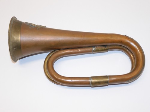 Ancien clairon cuivre decor - -ancien,