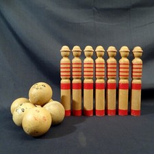 JEU DE QUILLES BOIS VINTAGE