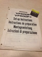 Honda VF500F F2 VF500 F FII VF 500 VFF instruction preparation setup manuel