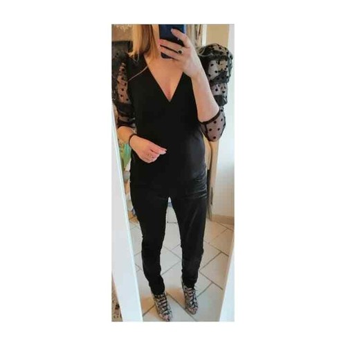 °Pantalon noir enduit huilé
