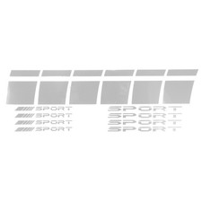 1 Set Décoration Réfléchissante Pour Jantes De Roues Autocollants En PET Blanc