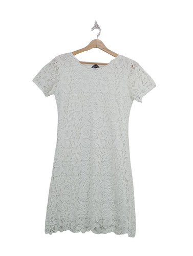 Blanc nil robe dentelle - robe,