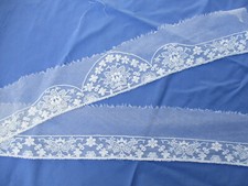 Dentelle ancienne 1925 broderie sur tulle pour haut de combinaison 1,05 m x 4 cm