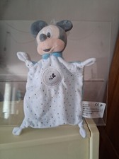 Doudou Plat Mickey Mouse Blanc