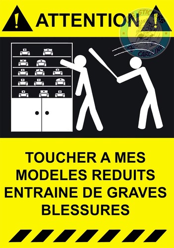 Autocollant attention pas - autocollant,