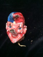 Tête Marionnette Ancienne Composition   Polychrome Thêatre Guignol 