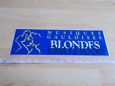 Autocollant MUSIQUES GAULOISES BLONDES EMOTIONS