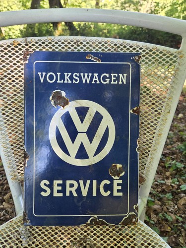 Plaque émaillée volkswagen - émaillée,