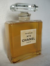 Flacon Parfum Factice Géant Chanel N°5 XL en Cristal Vintage