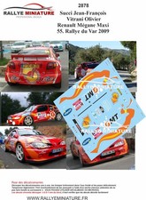 DECALS 1/43 REF 2878 Renault Mégane Maxi Succi Rallye du Var 2009