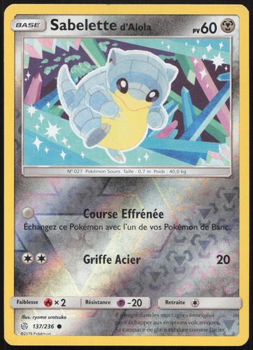 Carte pokémon sabelette - carte,