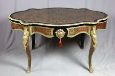 Table de milieu violonnée en marqueterie Boulle d’époque Napoléon III mi 19ème