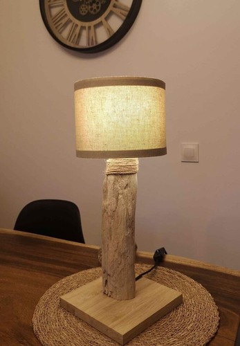 Lampe naturel bois - naturel, en