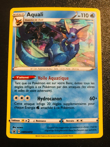 Carte pokemon aquali - carte,
