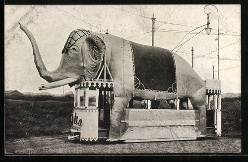 Carte postale tramway avec