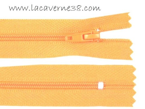 Fermeture éclair 12cm orange