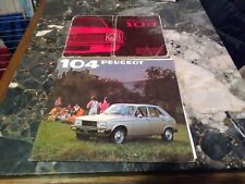 MANUEL D UTILISATION ENTRETIEN PEUGEOT 104 et livrée publicitaire 