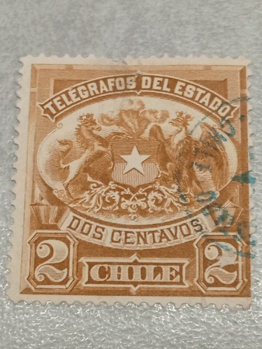 Timbre oblitéré chili - timbre,