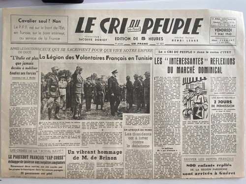 Loe cri peuple mai - du, 1943