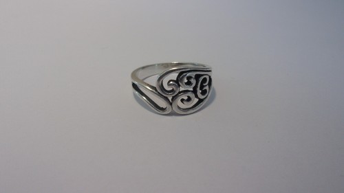 Bague argent massif - en,