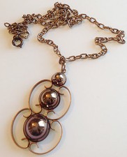 collier vintage cuivre poli