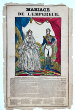 NAPOLEON III Mariage - Edit. PELLERIN - Imagerie d'Epinal -  60x40 cm - 1852's