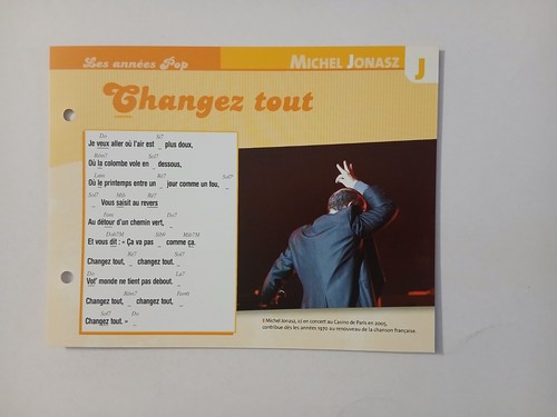 Carte fiche michel jonasz - carte,