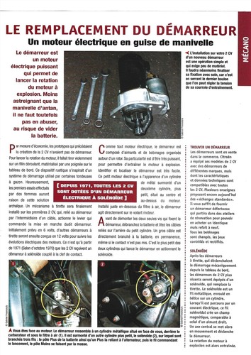 Citroën 2cv fiche mécanique - 2cv,