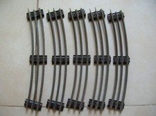 Lot de 5 anciennes rails de train Jep Hornby courbe métal chemin de fer loco n°1