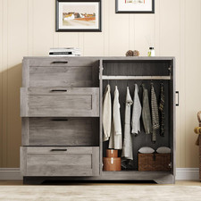 Stylish 43.3'' Gray Armoire