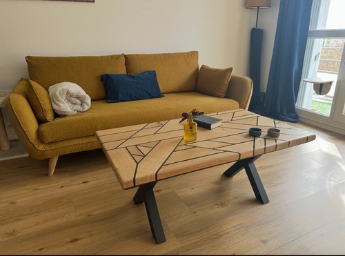 Table basse bois - massif, joint